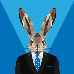 YouTubeGaming33's geometric rabbit profile portrait